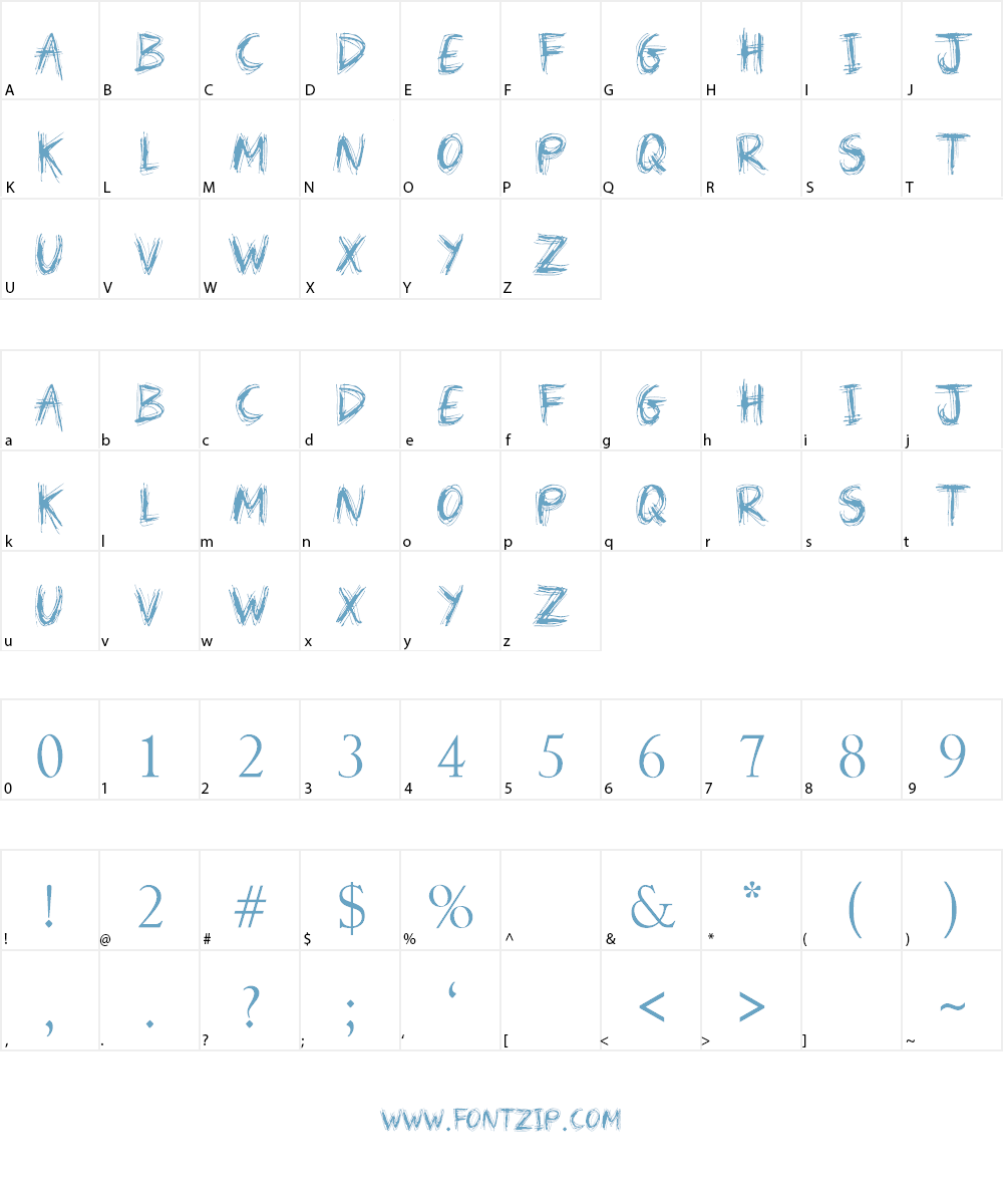 Forbidden Land Font Character